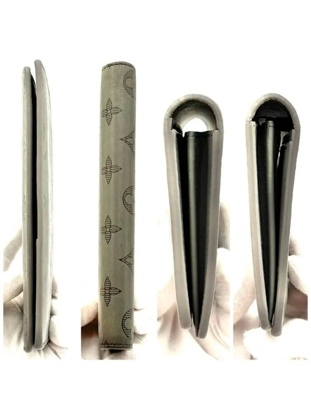 Louis Vuitton Wallet Portefeuille Brazza Monogram Shadow Gray